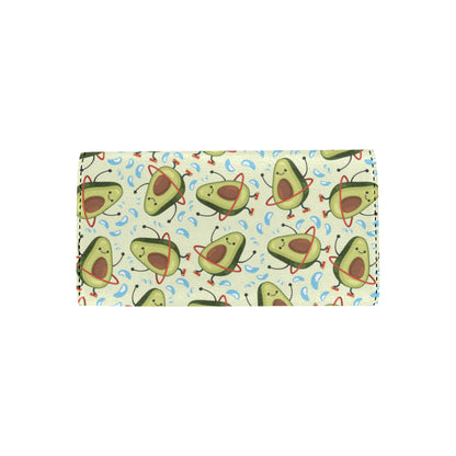 Avocado Pattern Print Design AC02 Women's Trifold Wallet