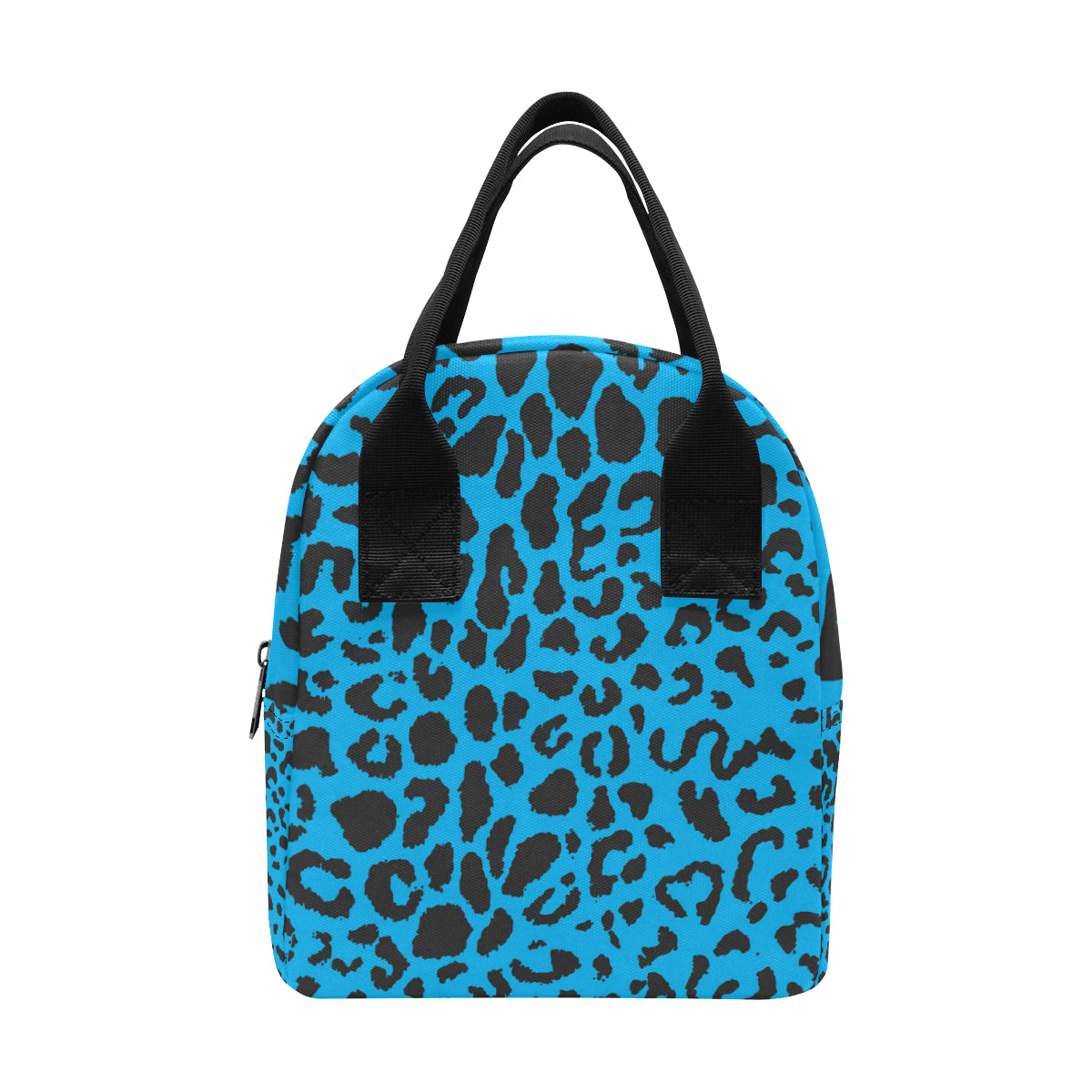 Cheetah Blue Print Pattern Insulated Lunch Bag