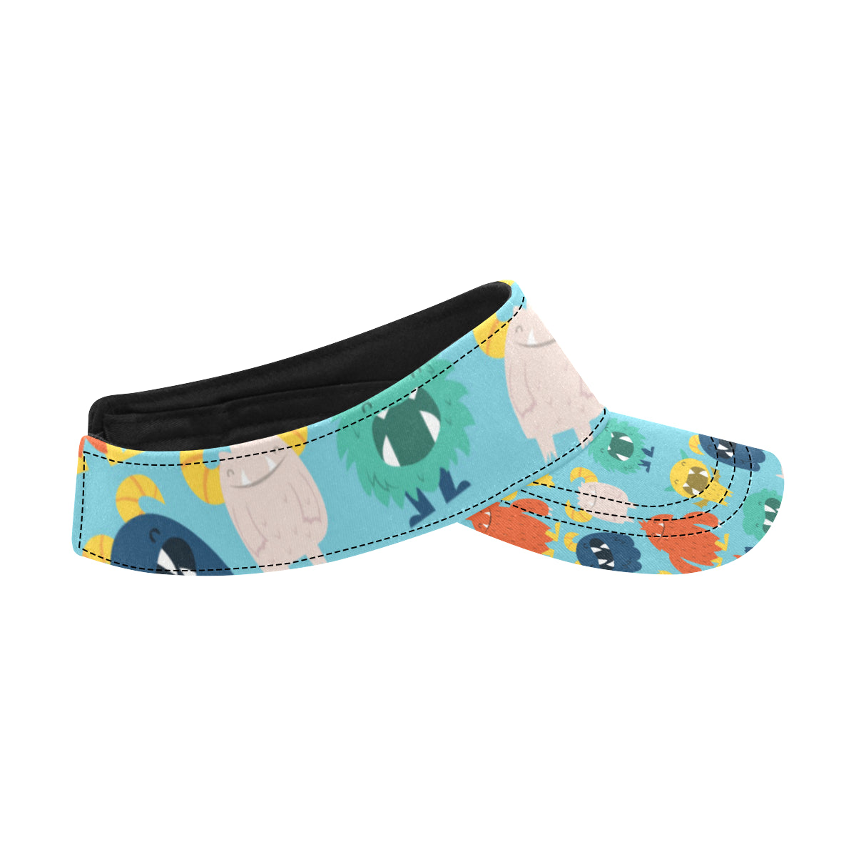 Monster Cartoon Pattern Print Design 03 Unisex Sun Visor