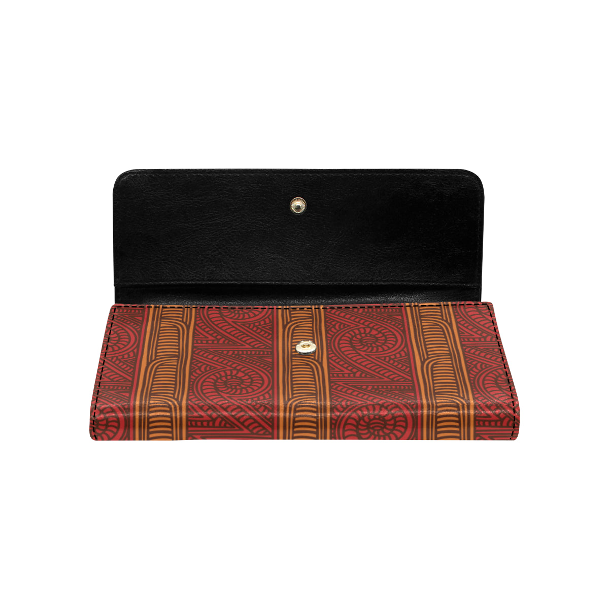 Maori Pattern Print Design 05 Women's Trifold Wallet
