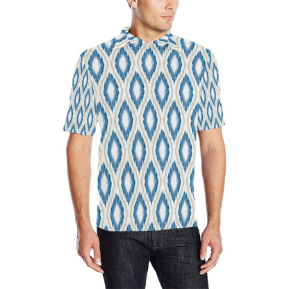 Ikat Pattern Print Design 02 Men Polo Shirt