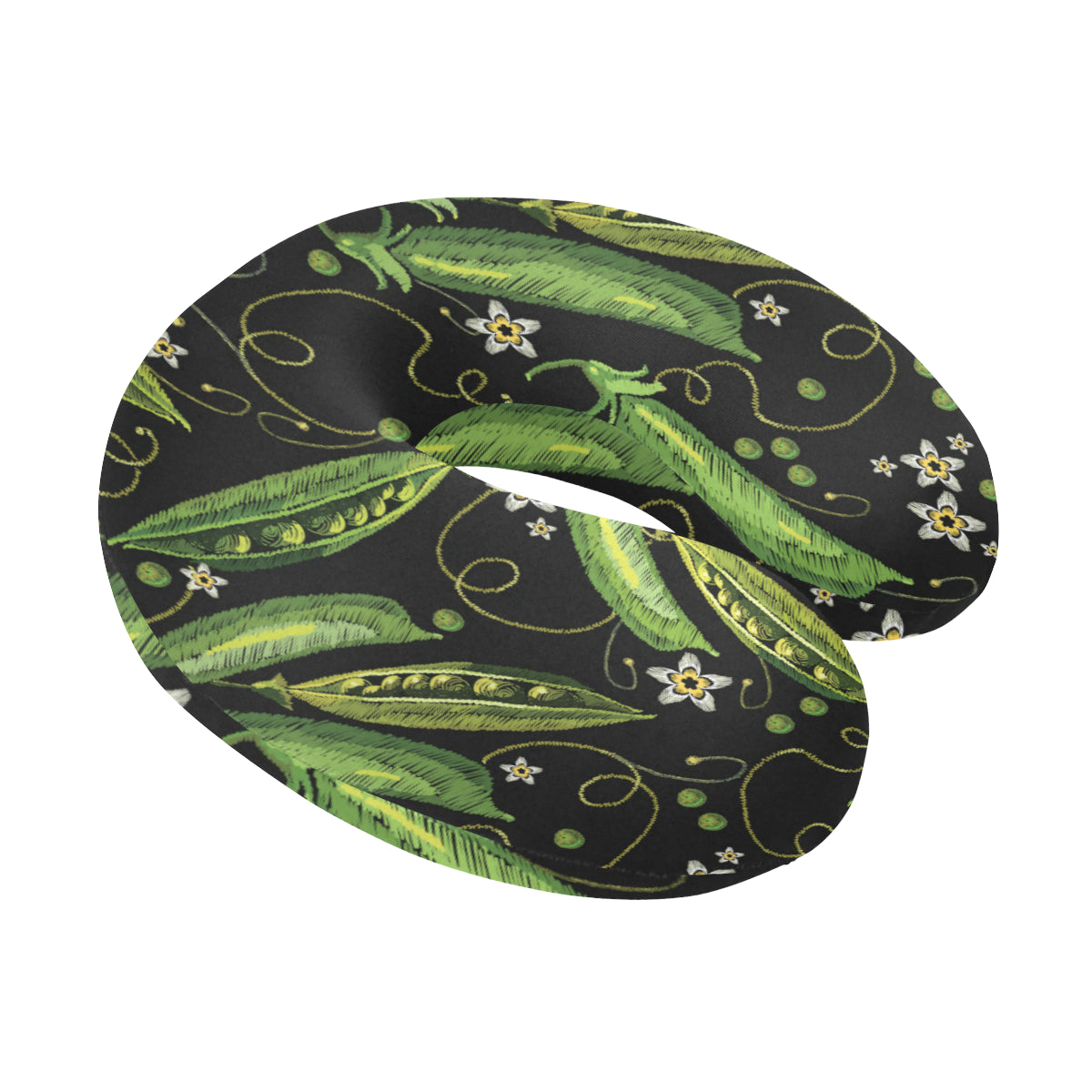Peas Pattern Print Design A02 U-Shaped Travel Neck Pillow