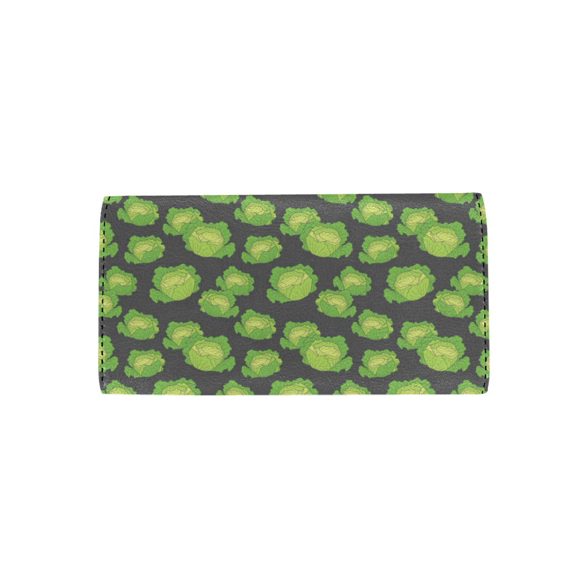 Cabbage Pattern Print Design 01 Women's Trifold Wallet
