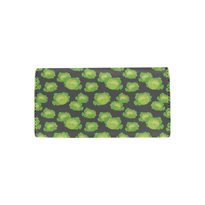 Cabbage Pattern Print Design 01 Women's Trifold Wallet
