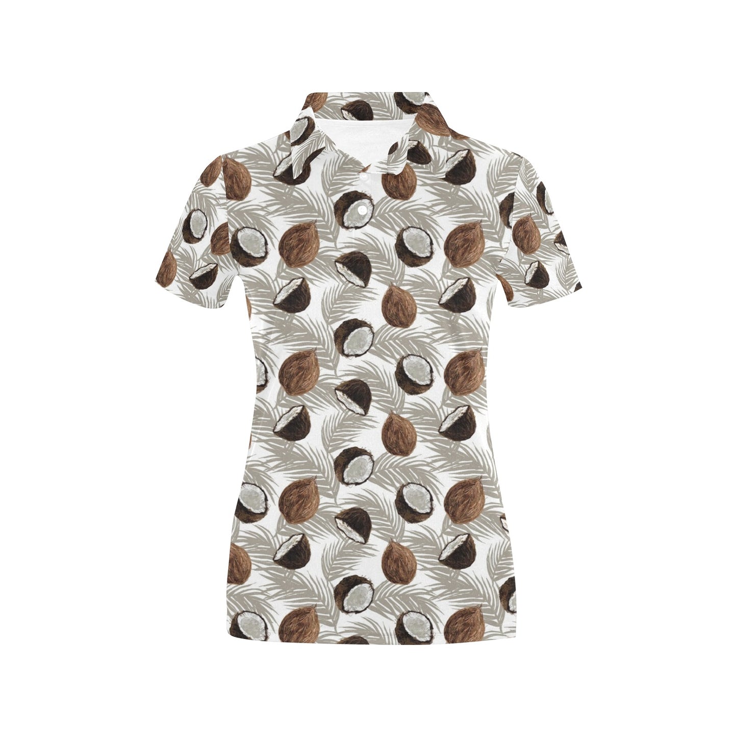 Coconut Pattern Print Design CN03 Women's Polo Shirt
