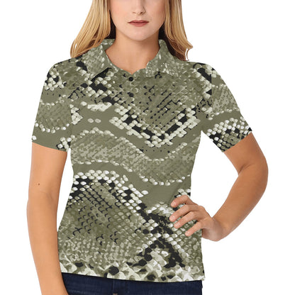 Python Pattern Print Design A04 Women's Polo Shirt