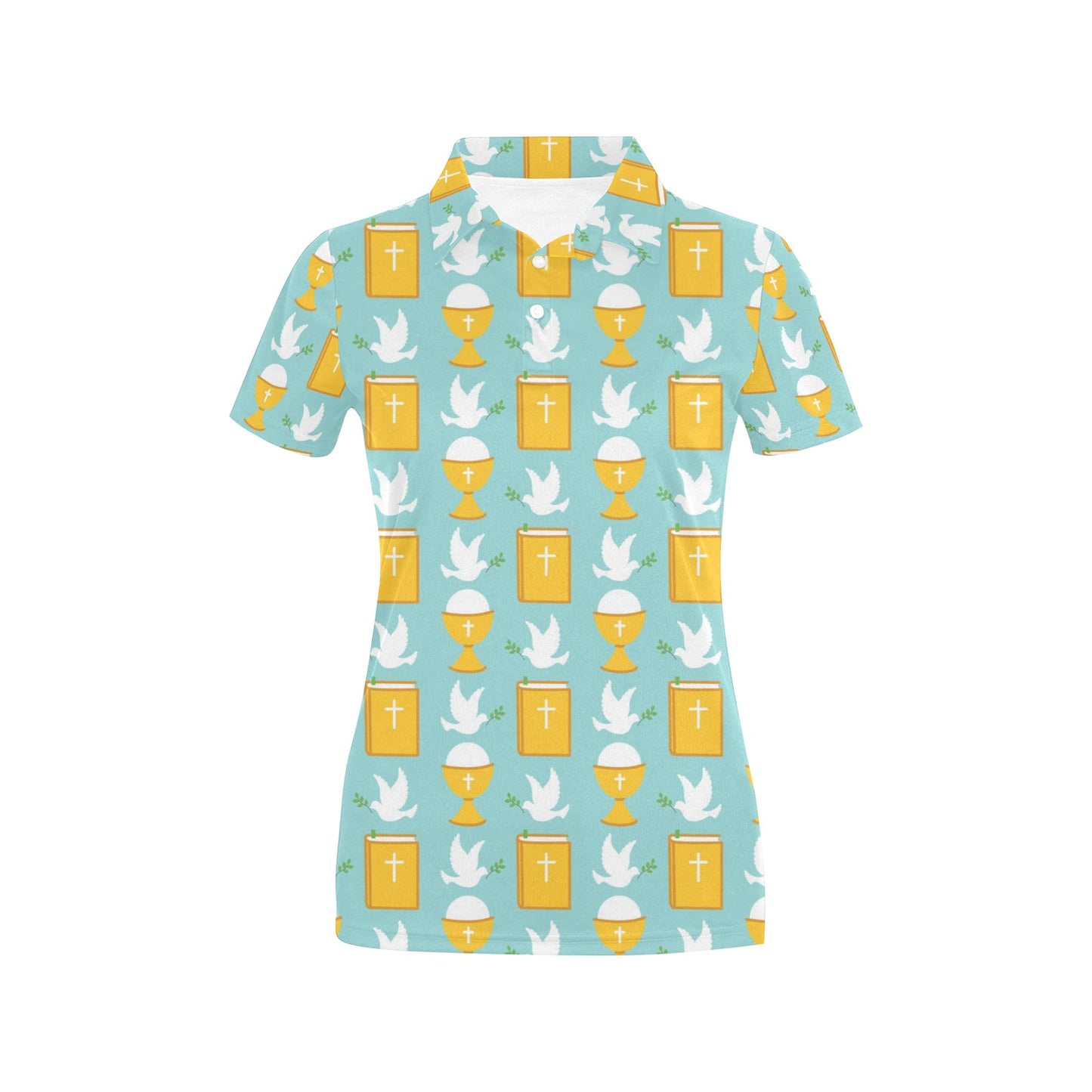 Christian Pattern Print Design 02 Women's Polo Shirt