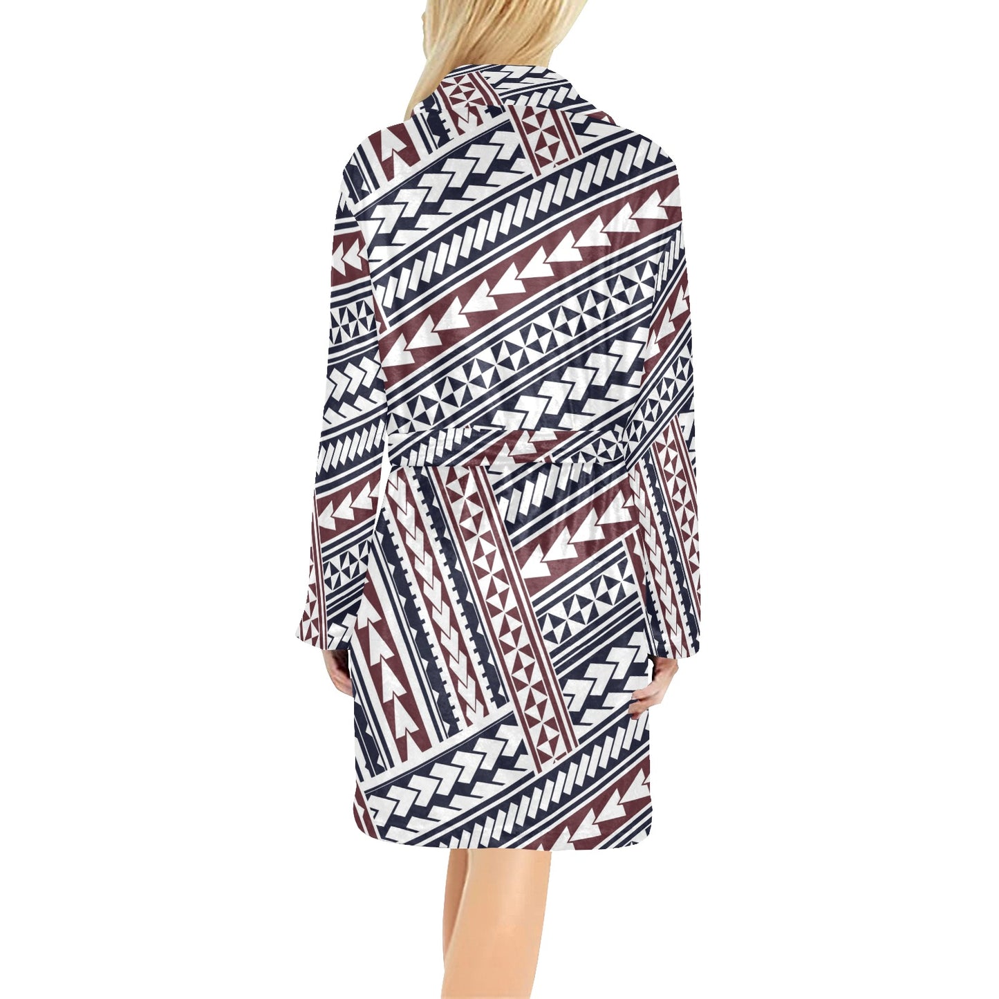 Polynesian Tribal line Women's Fleece Robe