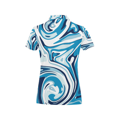 Liquid Pattern Print Design 05 Women's Polo Shirt