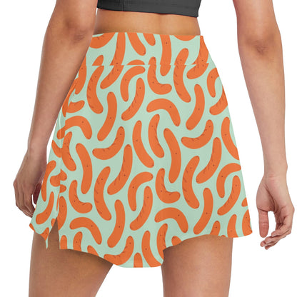 Sausage Print Design LKS304 17" Golf & Pickleball Skort with Pockets