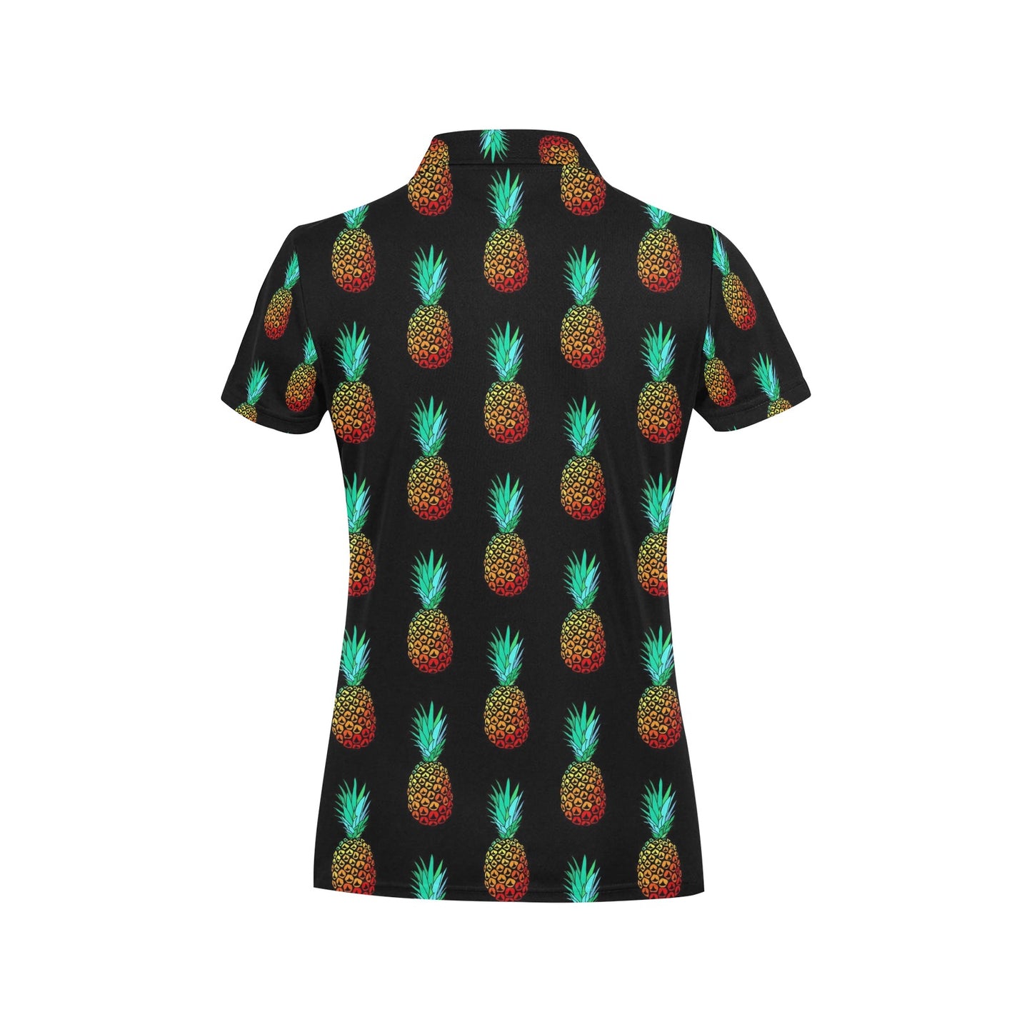 Pineapple Pattern Print Design A05 Women's Polo Shirt