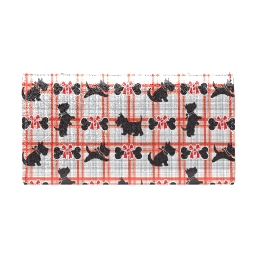 Scottish Terriers Print Design LKS3014 Women's Trifold Wallet