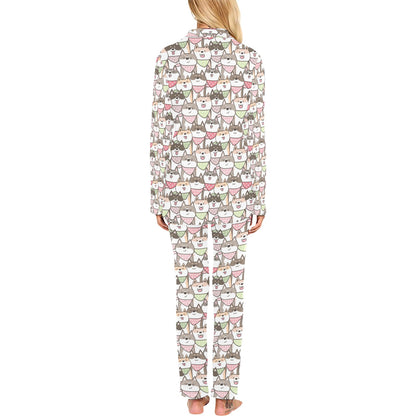 Shiba Inu Print Design LKS305 Women's Long Pajama Set