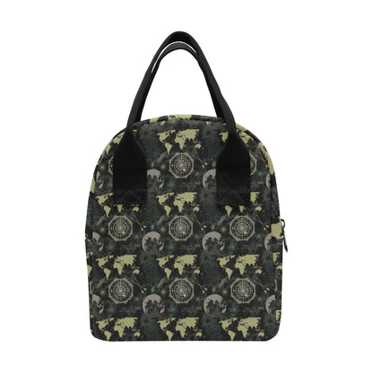 World Map Print Design LKS303 Insulated Lunch Bag