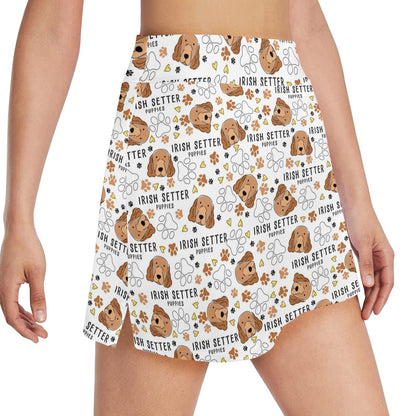 Setters Irish Print Design LKS301 17" Golf & Pickleball Skort with Pockets