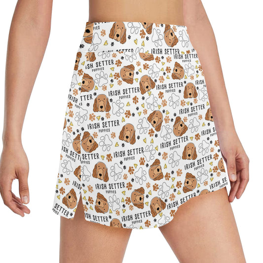 Setters Irish Print Design LKS301 17" Golf & Pickleball Skort with Pockets