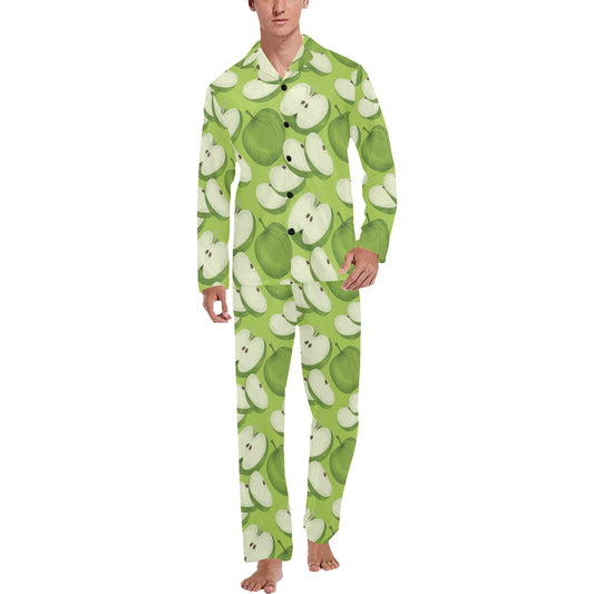 Apple Pattern Print Design AP010 Men's Long Pajama Set