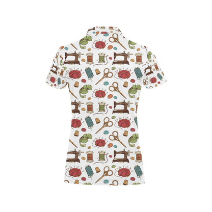 Sewing Equipment Print Design LKS304 Women's Polo Shirt