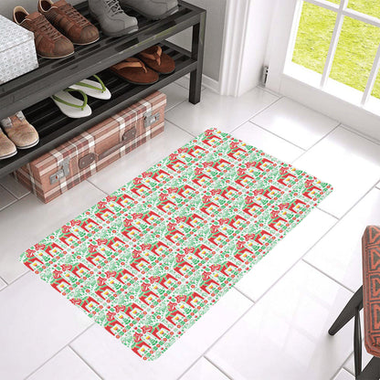 Swedish Dala Style Pattern Rubber Doormat