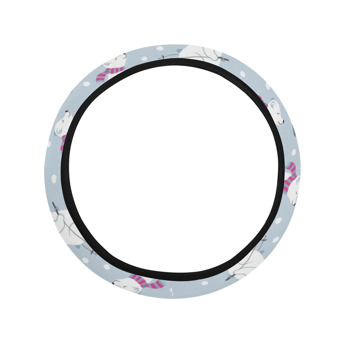 Ski Print Design LKS307 Steering Wheel Cover with Elastic Edge