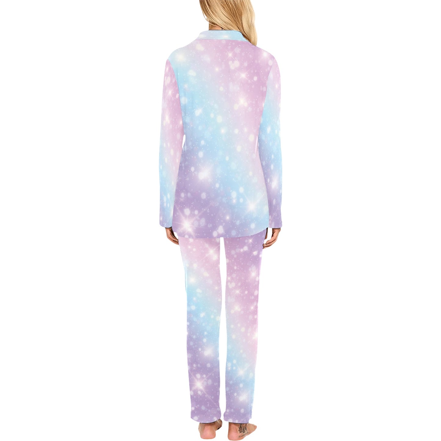 Cosmic Pastel Pattern Print Design 02 Women's Long Pajama Set
