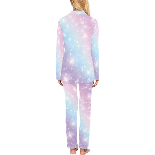 Cosmic Pastel Pattern Print Design 02 Women's Long Pajama Set