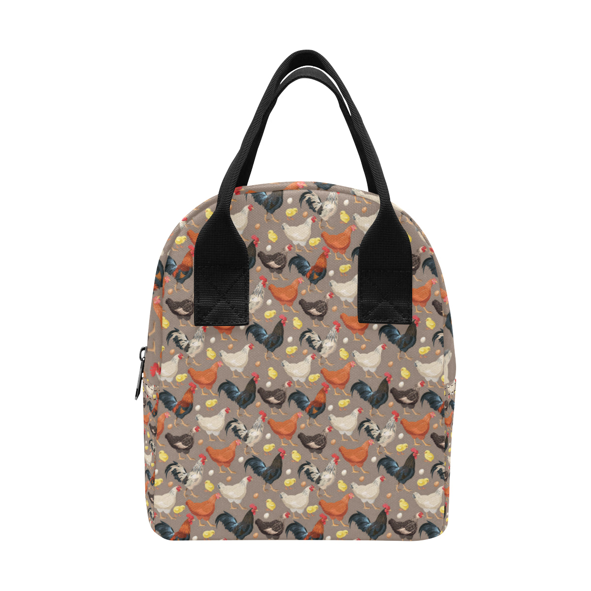 Chicken Evolution Pattern Insulated Lunch Bag