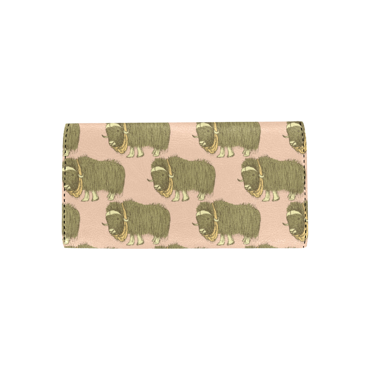Yak Pattern Print Design 01 Women's Trifold Wallet