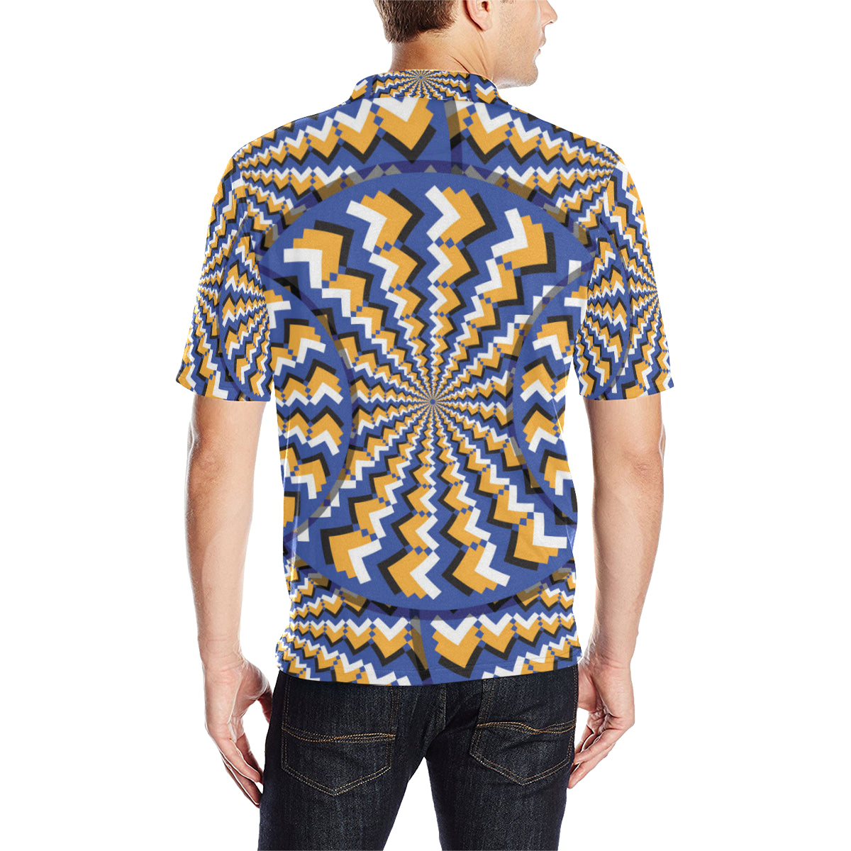 Optical illusion Pattern Print Design A01 Men Polo Shirt