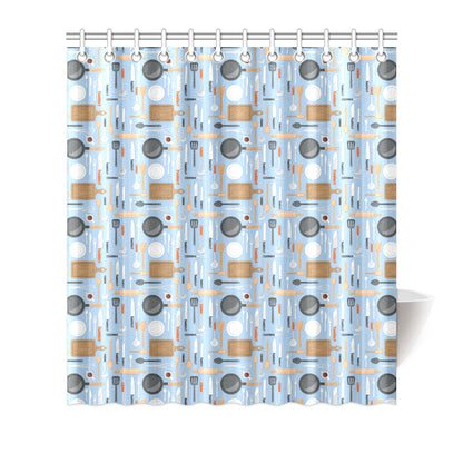 Cooking Kitchen Tools Pattern Print Design 02 Shower Curtain