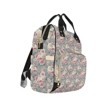 Peony Pattern Print Design PE05 Diaper Bag Backpack