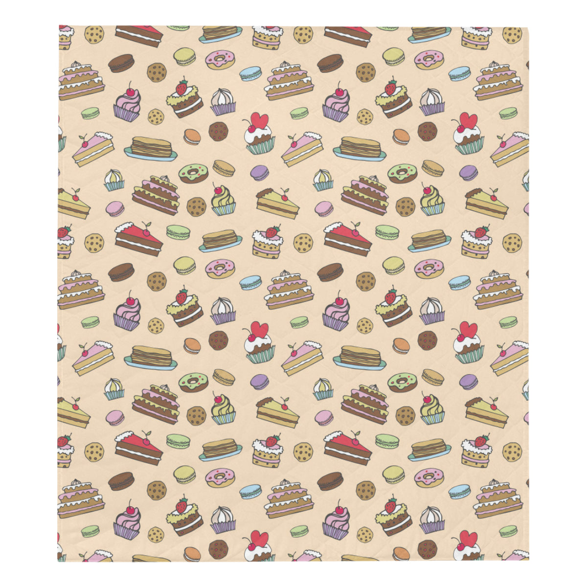 Cake Pattern Print Design 03 Premium Quilt