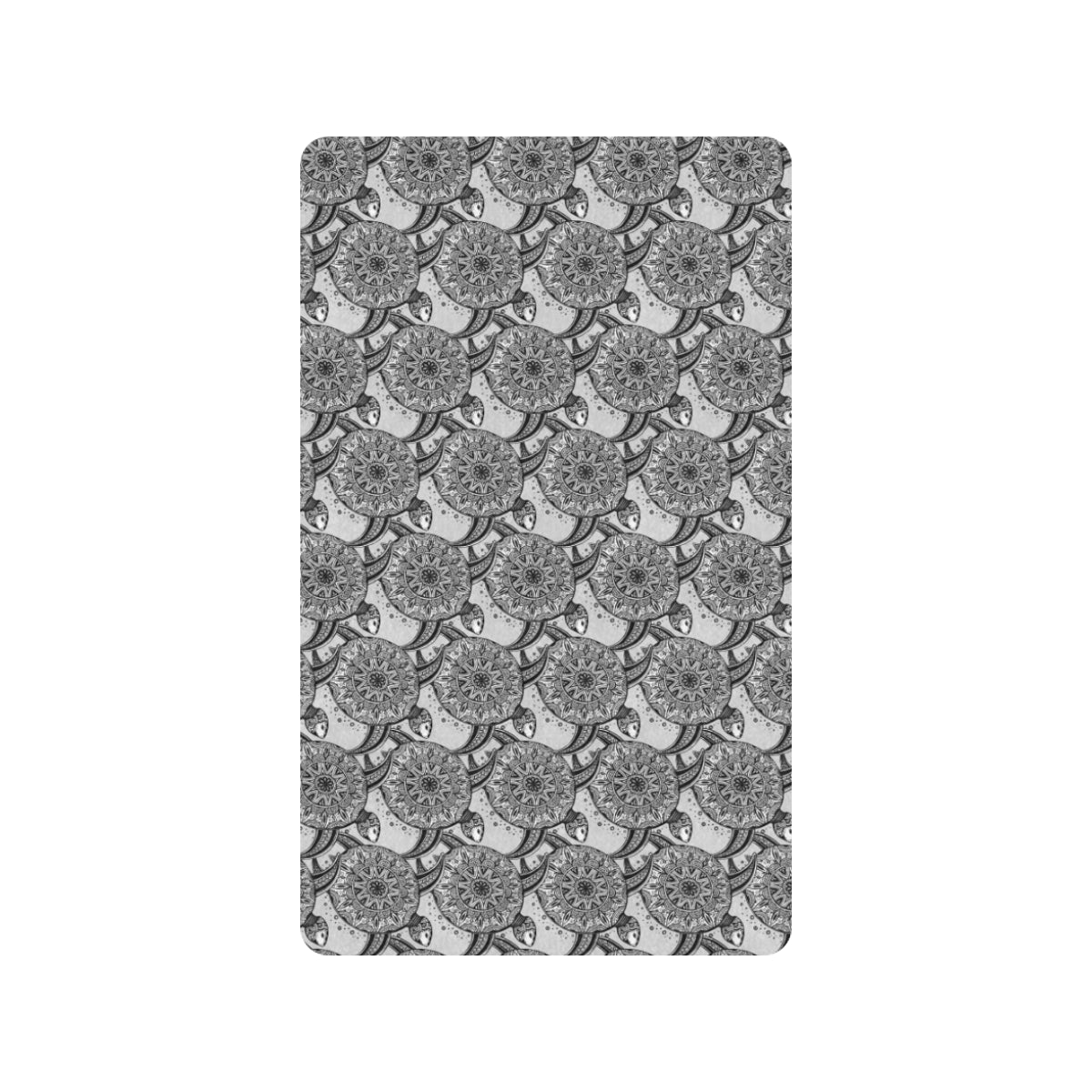 Tribal Turtle Polynesian Themed Print Rubber Doormat