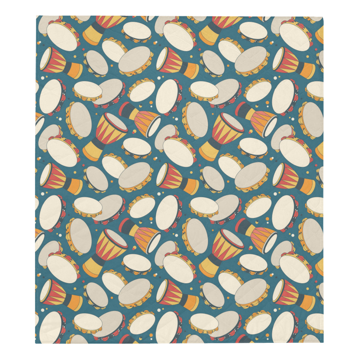 Tambourine Pattern Print Design 01 Premium Quilt