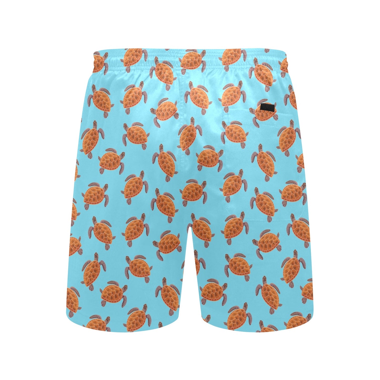 Brow Sea Turtle Print Pattern Men's Swim Trunks Beach Shorts