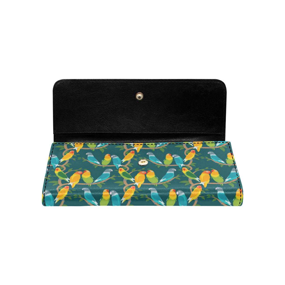 Lovebird Pattern Print Design 02 Women's Trifold Wallet