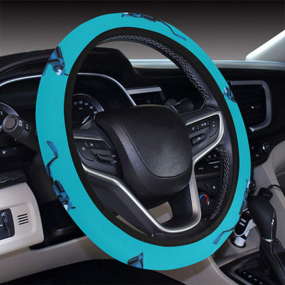 Scuba Driver Print Design LKS304 Steering Wheel Cover with Elastic Edge