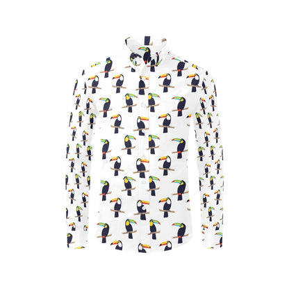 Toucan Print Design LKS305 Men's Long Sleeve Dress Shirt