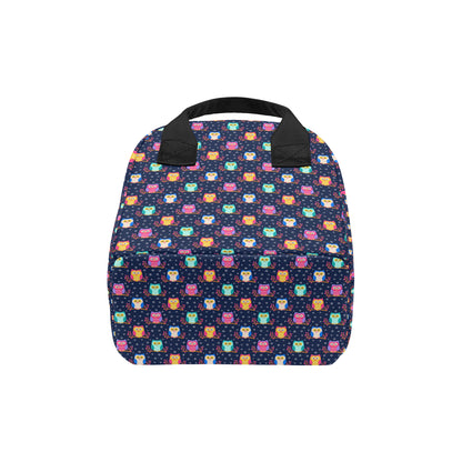 Owl Cute Themed Design Print Insulated Lunch Bag