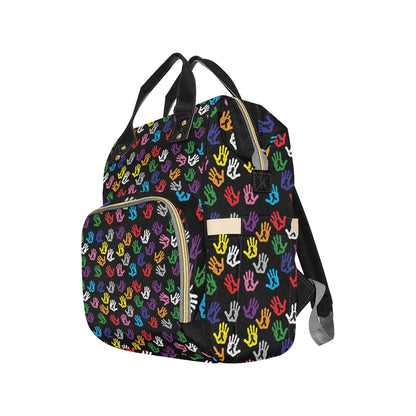 Cancer Awareness Pattern Print Design 04 Diaper Bag Backpack