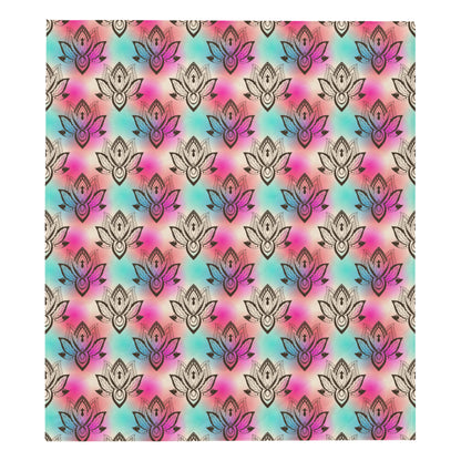 lotus Boho Pattern Print Design LO02 Premium Quilt