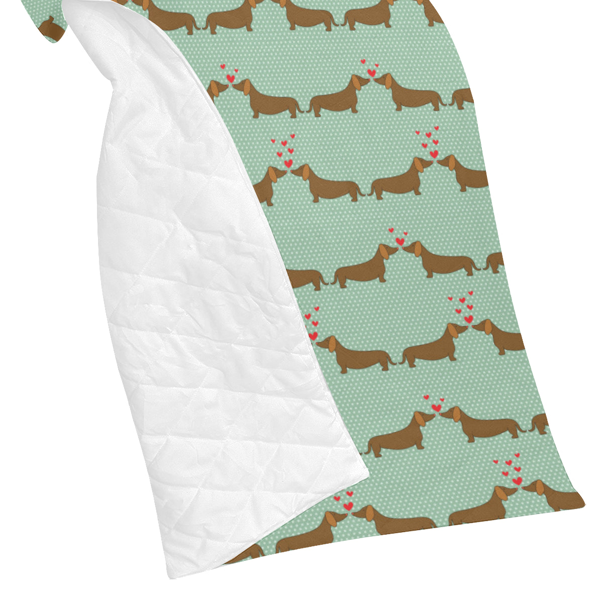 Dachshund Pattern Print Design 02 Premium Quilt