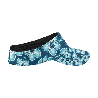 Blue Hibiscus Pattern Print Design HB011 Unisex Sun Visor
