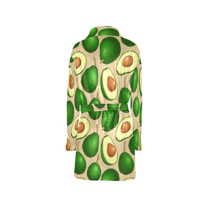 Avocado Pattern Print Design AC010 Women's Fleece Robe