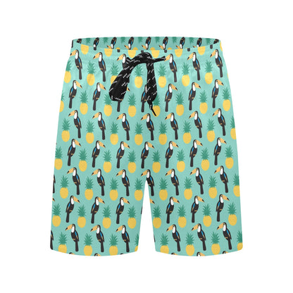Toucan Print Design LKS301 Men's Swim Trunks Beach Shorts