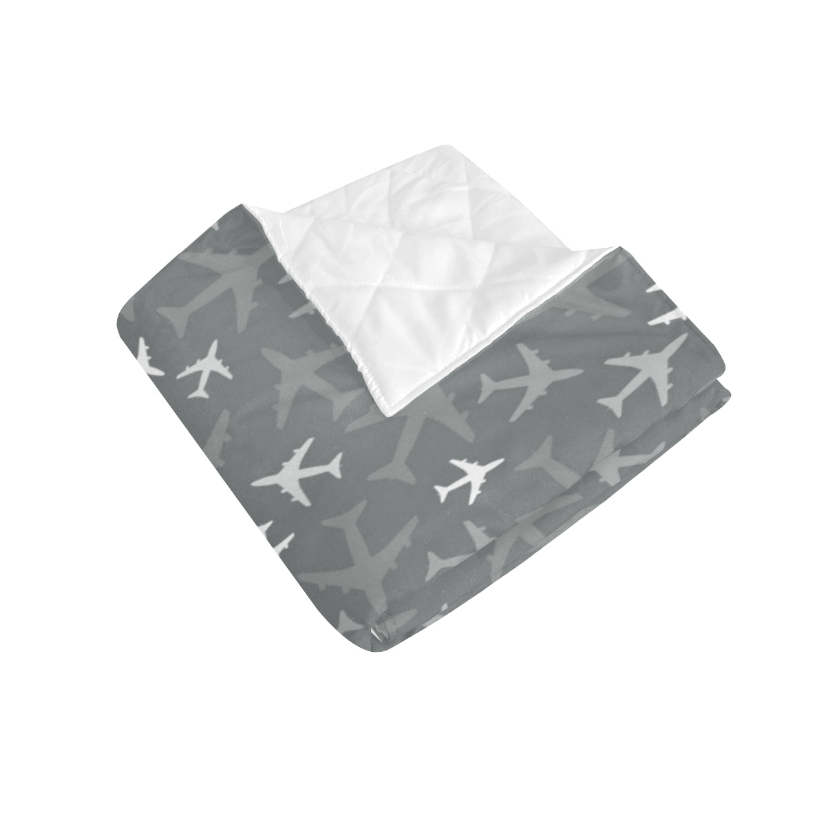Airplane Pattern Print Design 02 Premium Quilt