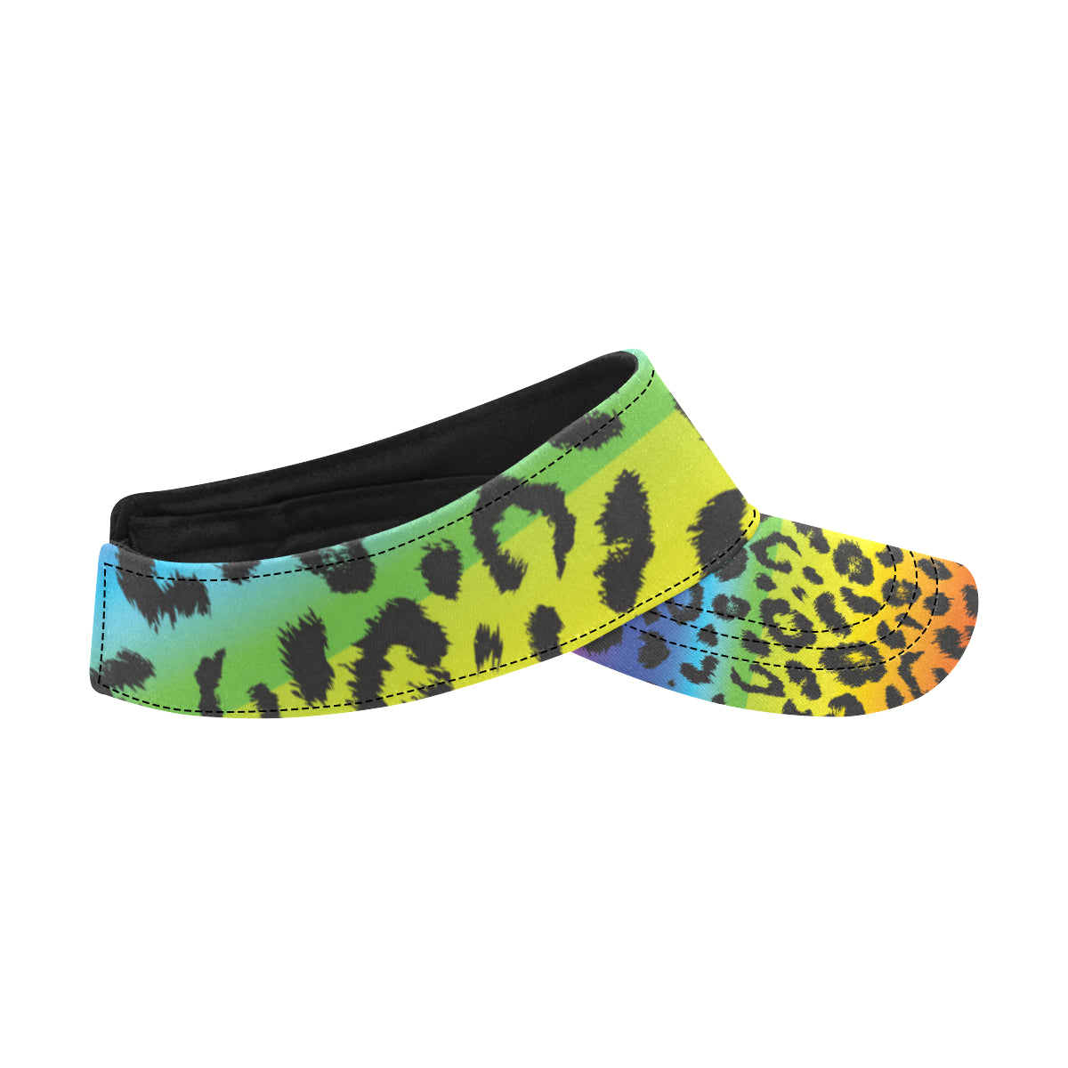 Rainbow Leopard Pattern Print Design A01 Unisex Sun Visor