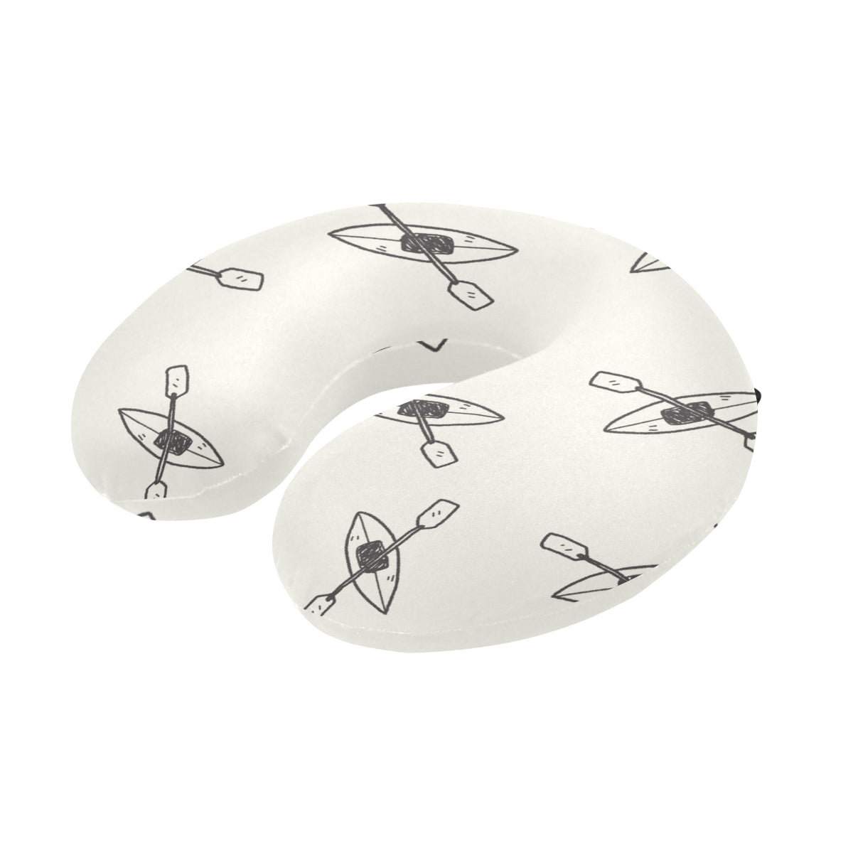 Kayak Pattern Print Design 01 U-Shaped Travel Neck Pillow