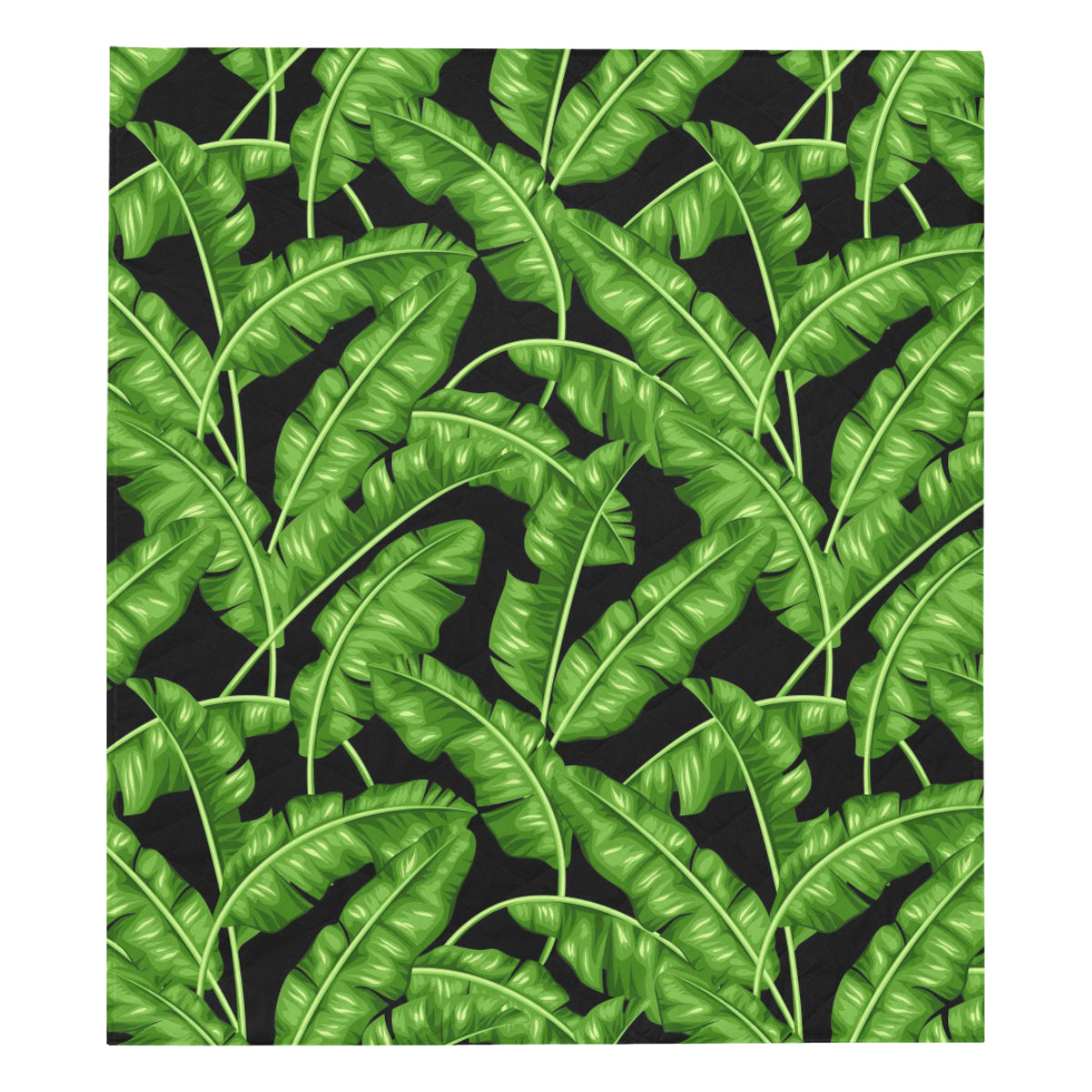 Banana Leaf Pattern Print Design BL01 Premium Quilt