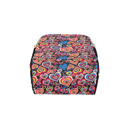 Heart Pattern Print Design HE08 Diaper Bag Backpack